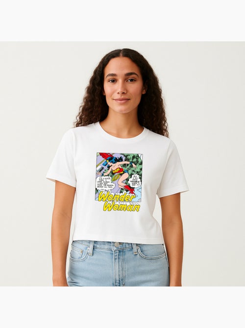 Camiseta Mujer - WONDER WOMAN I DO KNOW TROUBLE WHEN I SEE IT - Kiabi Camiseta Mujer - WONDER WOMAN I DO KNOW TROUBLE WHEN I SEE IT - Kiabi