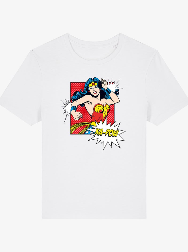 Camiseta Mujer - WONDER WOMAN KA POW Blanco - Kiabi