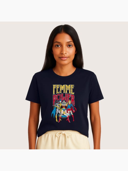 Camiseta Mujer - WONDER WOMAN Mujer POWER - Kiabi Camiseta Mujer - WONDER WOMAN Mujer POWER - Kiabi