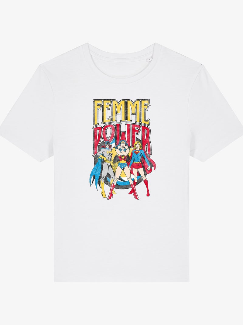 Camiseta Mujer - WONDER WOMAN Mujer POWER Blanco - Kiabi