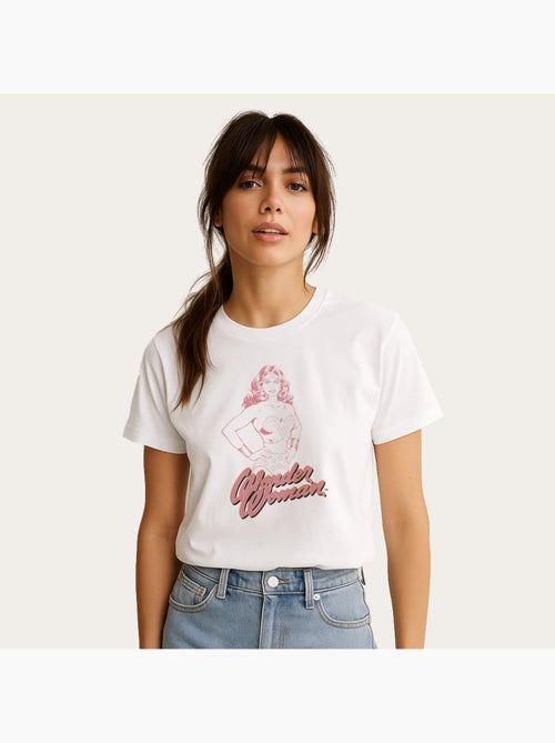 Camiseta Mujer - WONDER WOMAN PINK - Kiabi Camiseta Mujer - WONDER WOMAN PINK - Kiabi