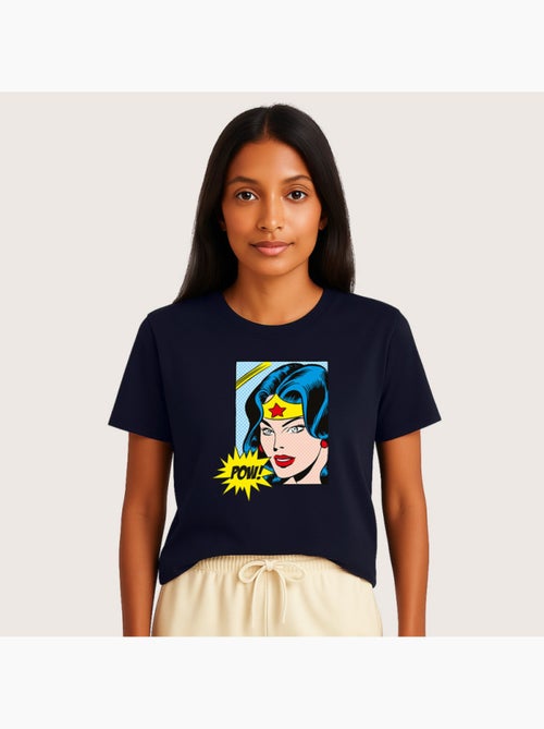 Camiseta Mujer - WONDER WOMAN POW - Kiabi Camiseta Mujer - WONDER WOMAN POW - Kiabi