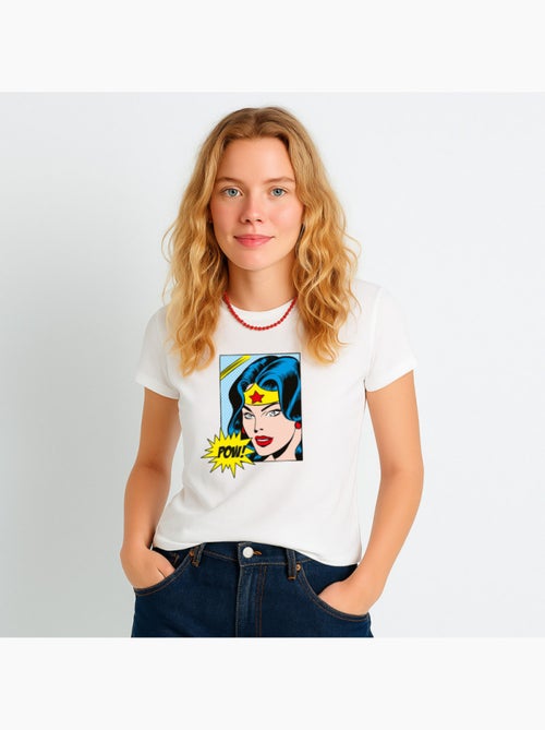 Camiseta Mujer - WONDER WOMAN POW - Kiabi Camiseta Mujer - WONDER WOMAN POW - Kiabi