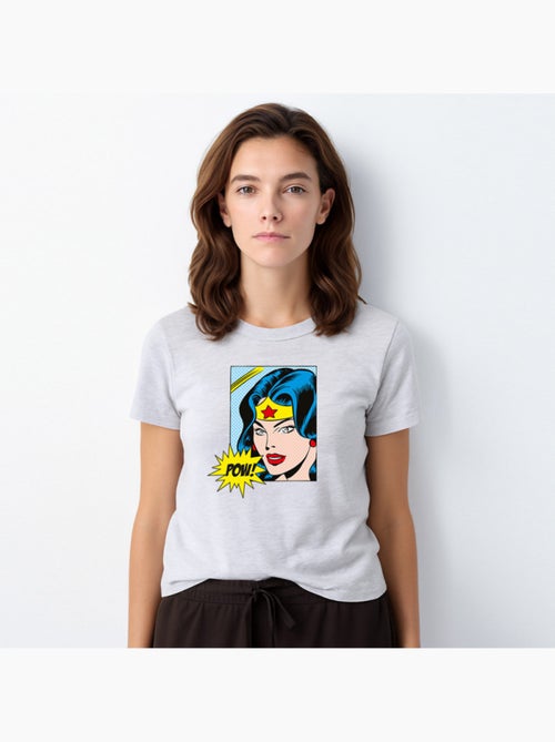 Camiseta Mujer - WONDER WOMAN POW - Kiabi Camiseta Mujer - WONDER WOMAN POW - Kiabi