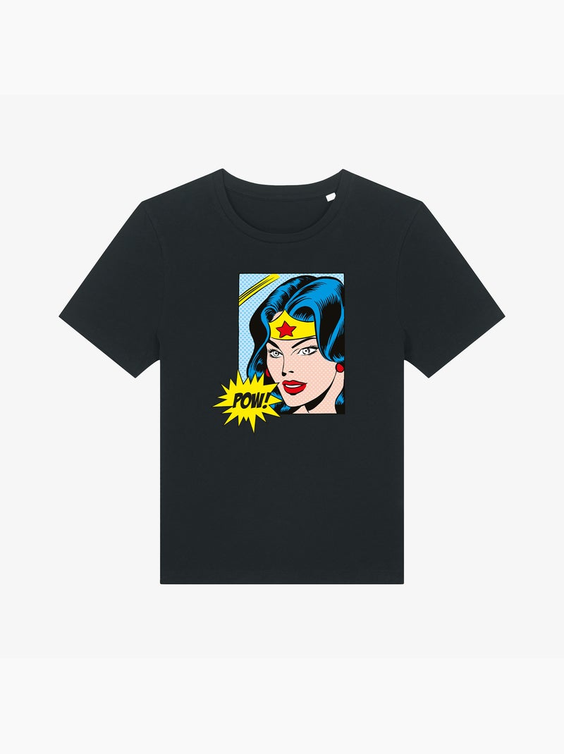 Camiseta Mujer - WONDER WOMAN POW Negro - Kiabi