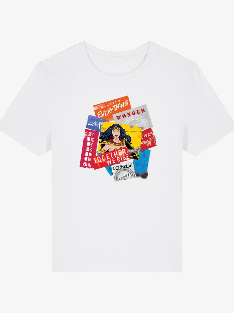 Camiseta Mujer - WONDER WOMAN TOGETHER WE RISE Blanco - Kiabi