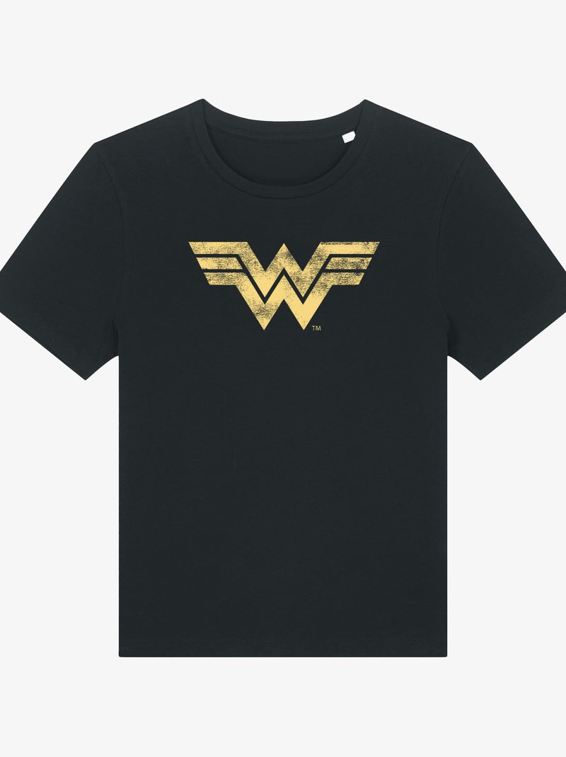 Camiseta Mujer - WONDER WOMAN VINTAGE LOGO Negro - Kiabi