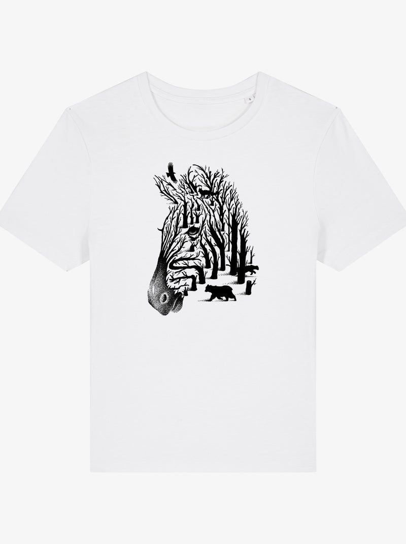 Camiseta Mujer - ZEBRA Blanco - Kiabi