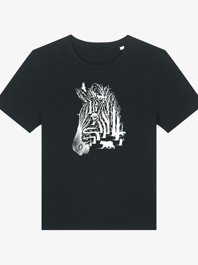 Camiseta Mujer - ZEBRA Negro - Kiabi