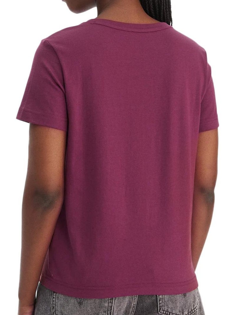 Camiseta Mujer Calvin Klein Jeans Burdeos - Kiabi