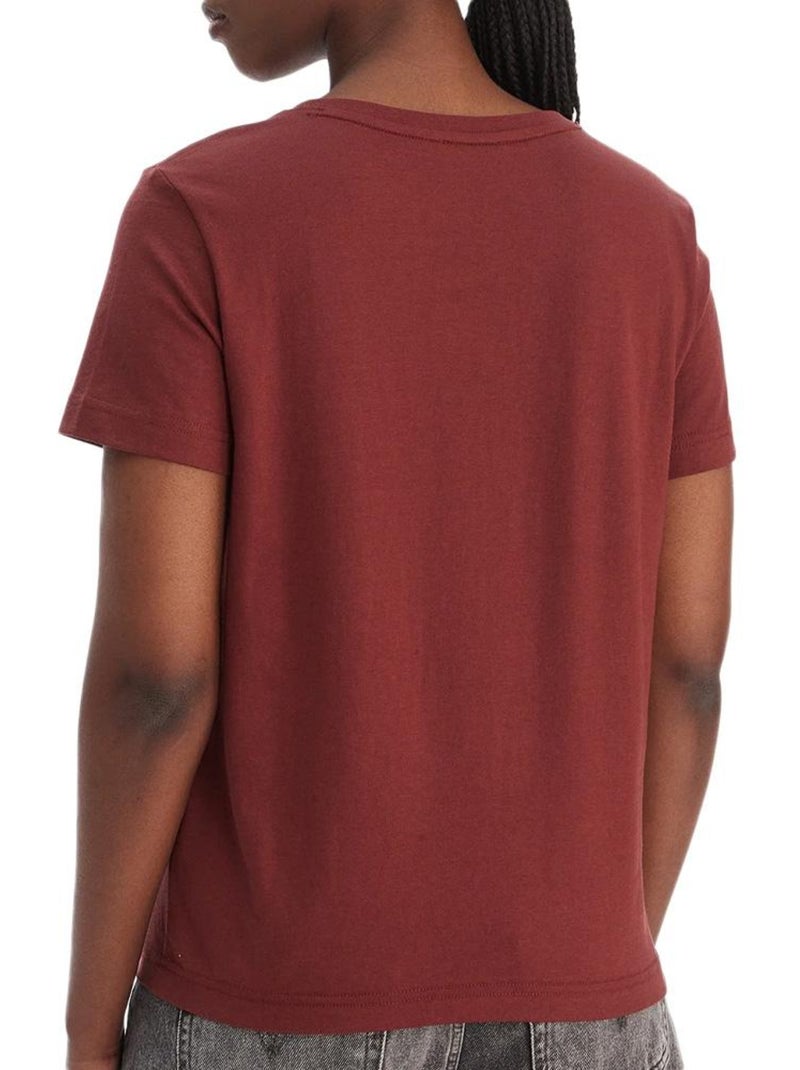 Camiseta Mujer Calvin Klein Jeans Marrón capuchino - Kiabi