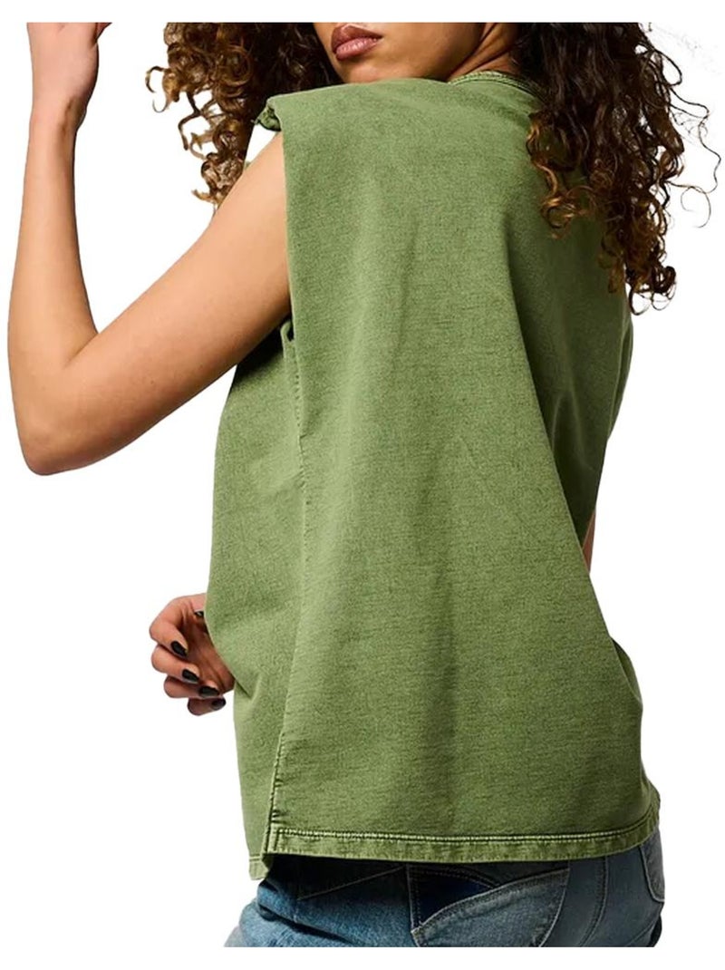 Camiseta mujer kaporal Verde caqui claro - Kiabi