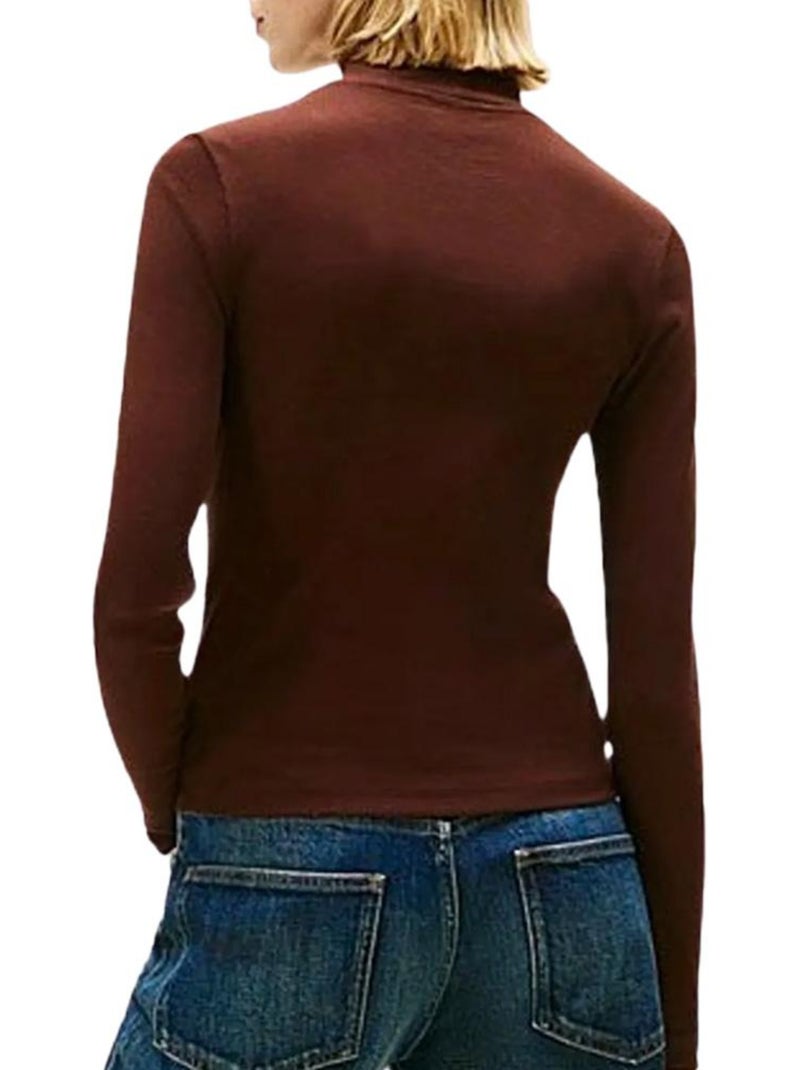 Camiseta Mujer Tommy Hilfiger Marrón capuchino - Kiabi