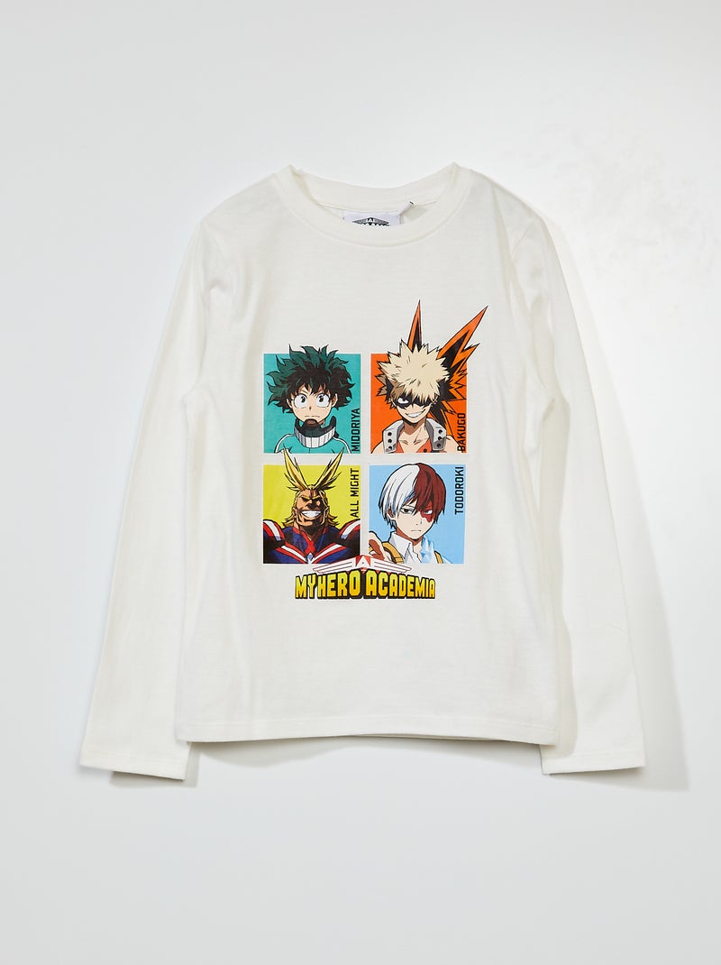 Camiseta 'My Hero Academia' de manga larga BLANCO - Kiabi
