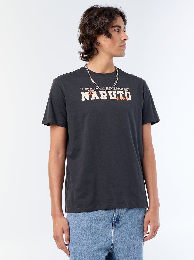 Camiseta "Naruto" de manga corta Negro - Kiabi