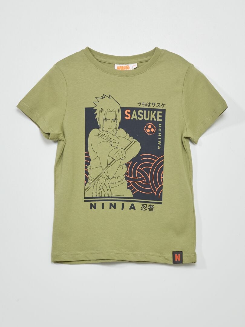 Camiseta 'Naruto' de manga corta verde gris - Kiabi