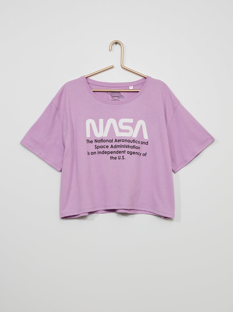 Camiseta 'Nasa' cropped PURPURA - Kiabi