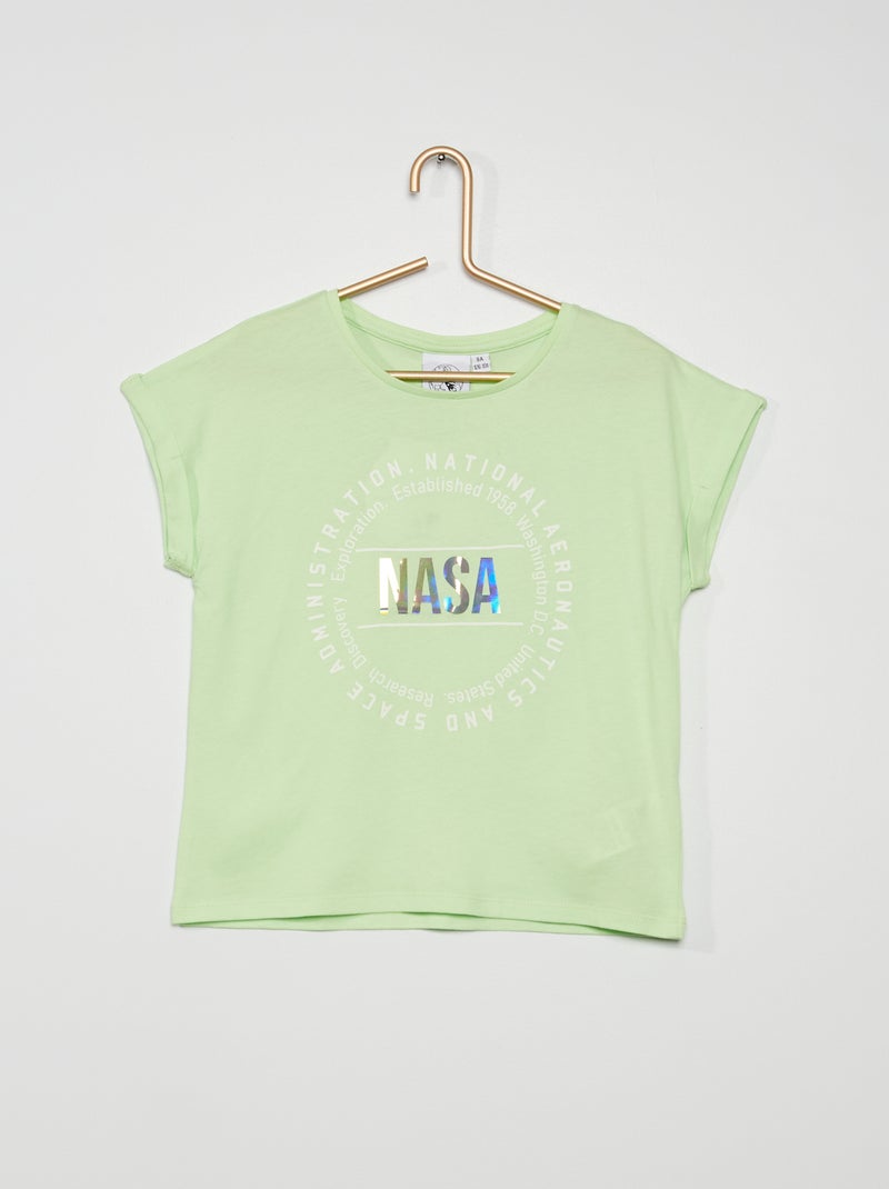 Camiseta 'Nasa' iridiscente VERDE - Kiabi