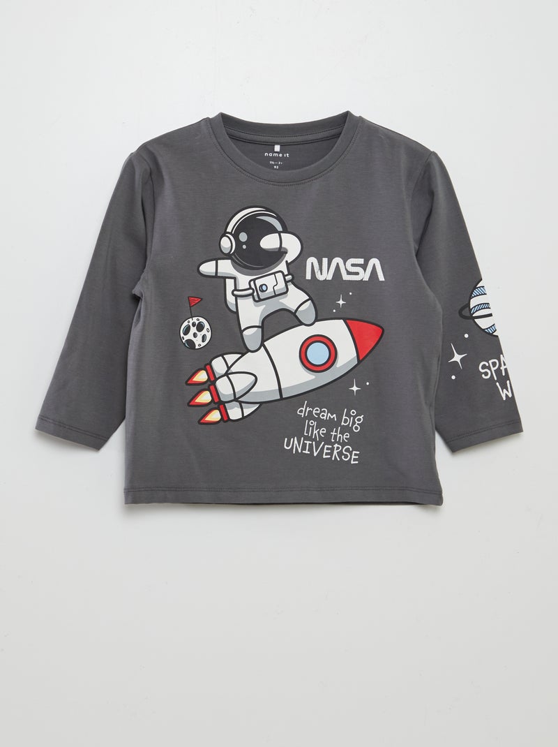 Camiseta 'NASA' 'Name it' GRIS - Kiabi