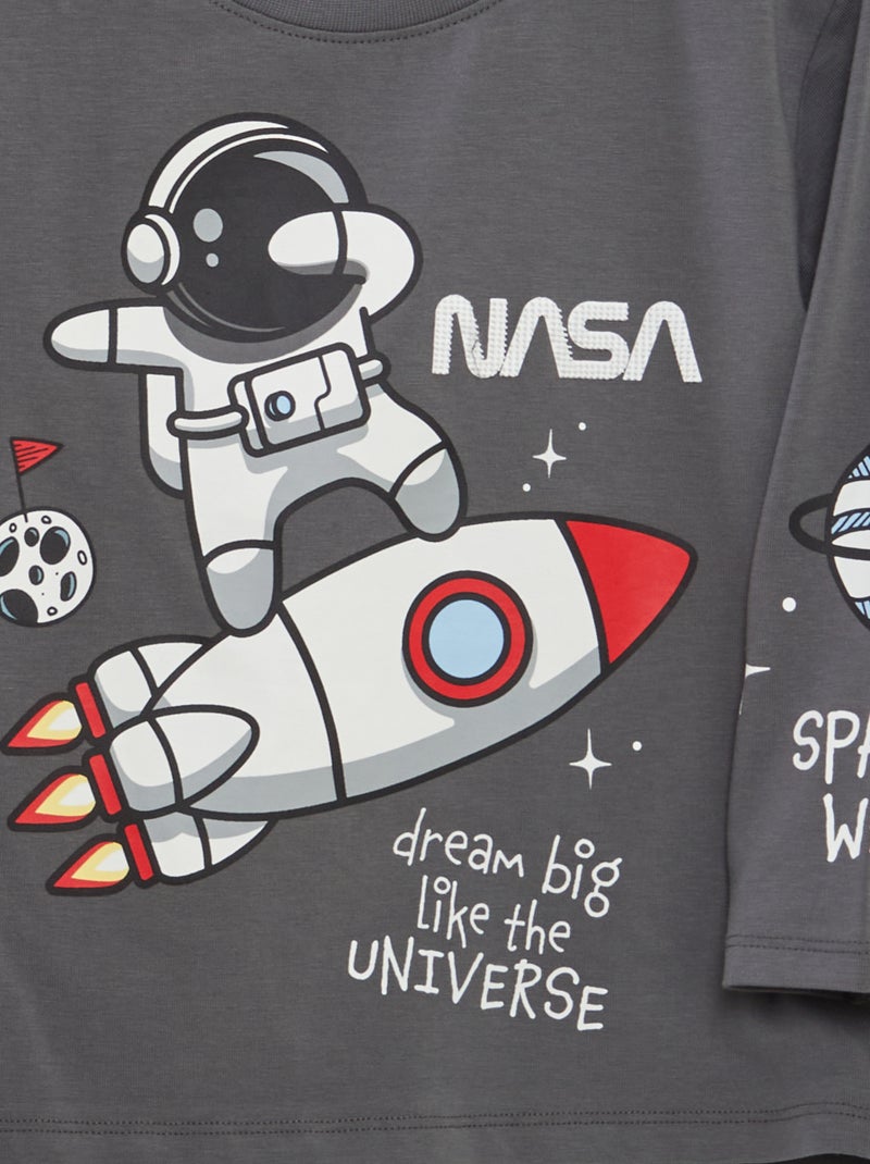 Camiseta 'NASA' 'Name it' GRIS - Kiabi