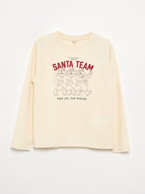 Camiseta 'Navidad' de manga larga - Kiabi