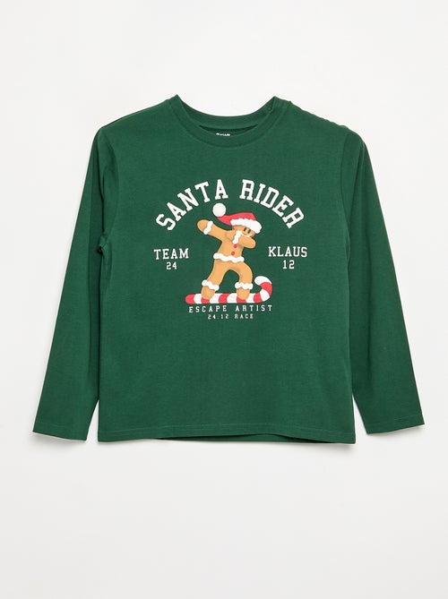 Camiseta 'Navidad' de manga larga - Kiabi Camiseta 'Navidad' de manga larga - Kiabi