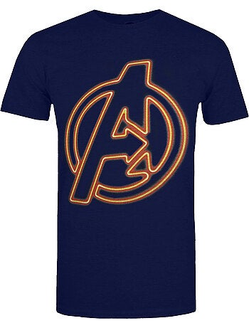 Camiseta neón para hombre - avengers