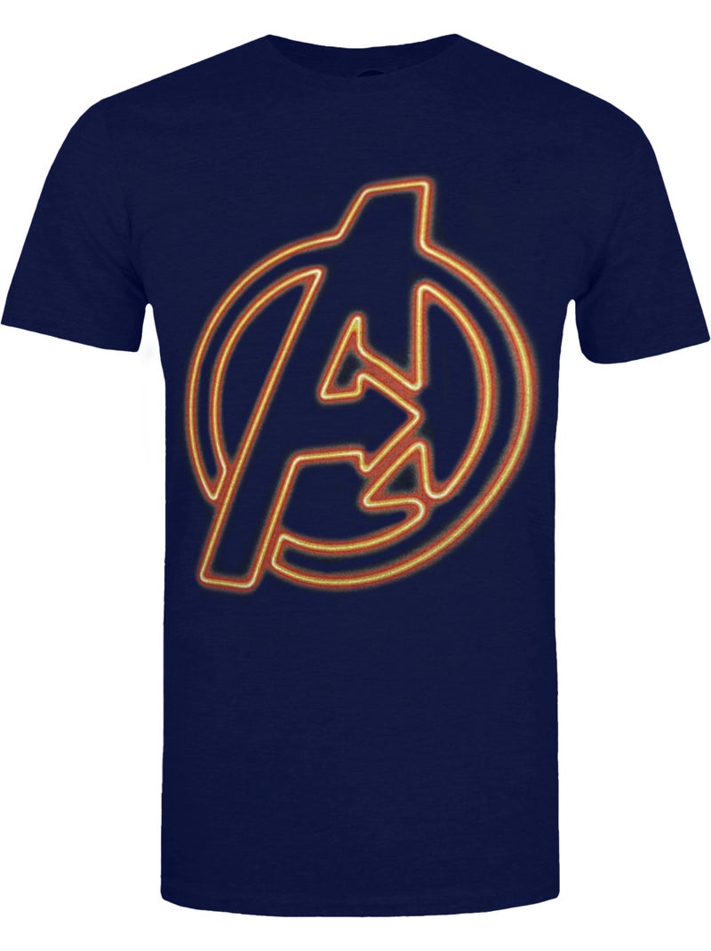 Camiseta neón para hombre - avengers Azul mediterráneo - Kiabi