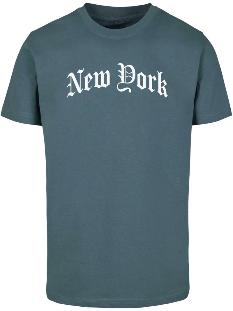 Camiseta new york wording para hombre - mister tee Azul turquesa - Kiabi
