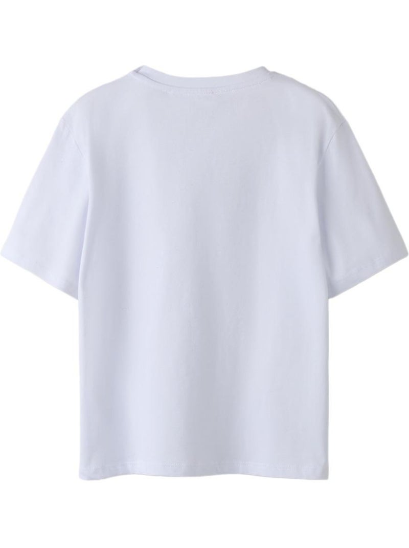 Camiseta niña name it Blanco Violeta - Kiabi