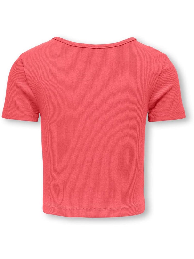 Camiseta Niña ONLY con Aberturas Rojo - Kiabi