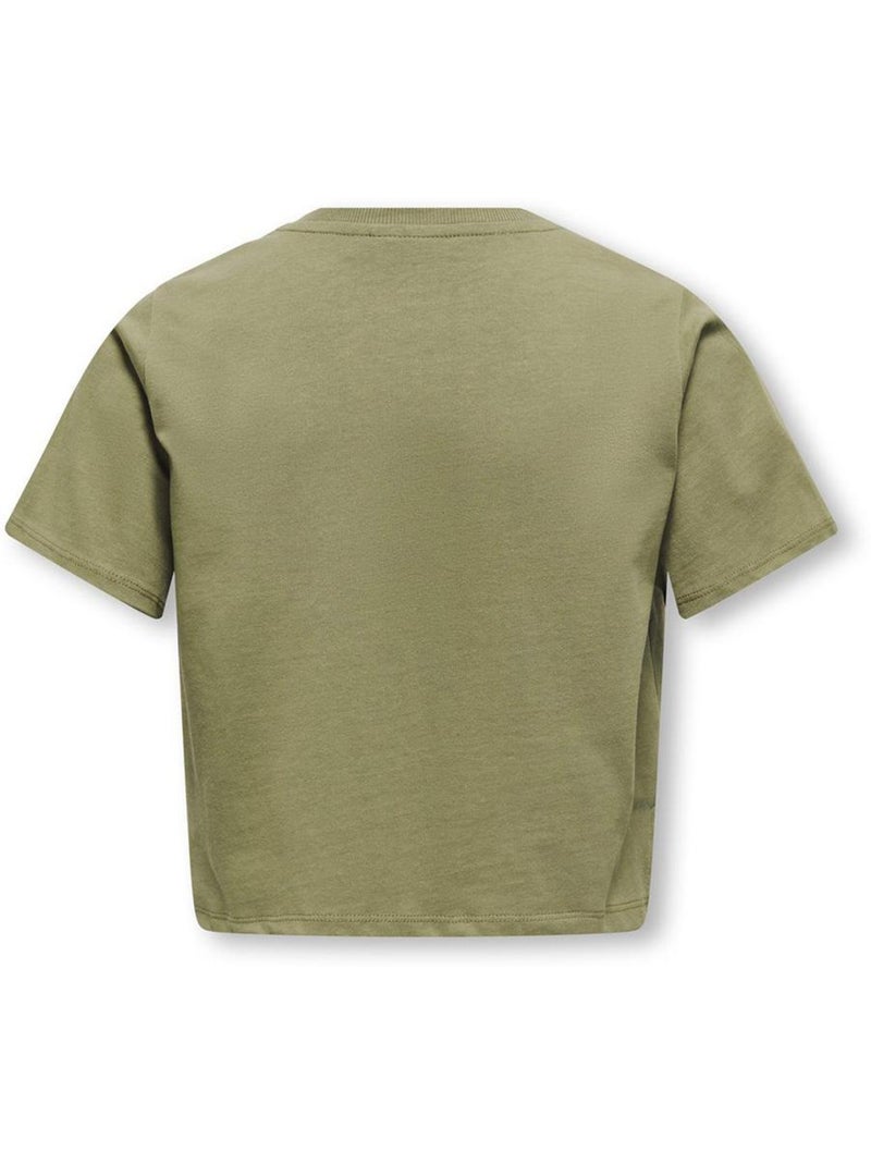 Camiseta Niña ONLY Verde caqui claro - Kiabi