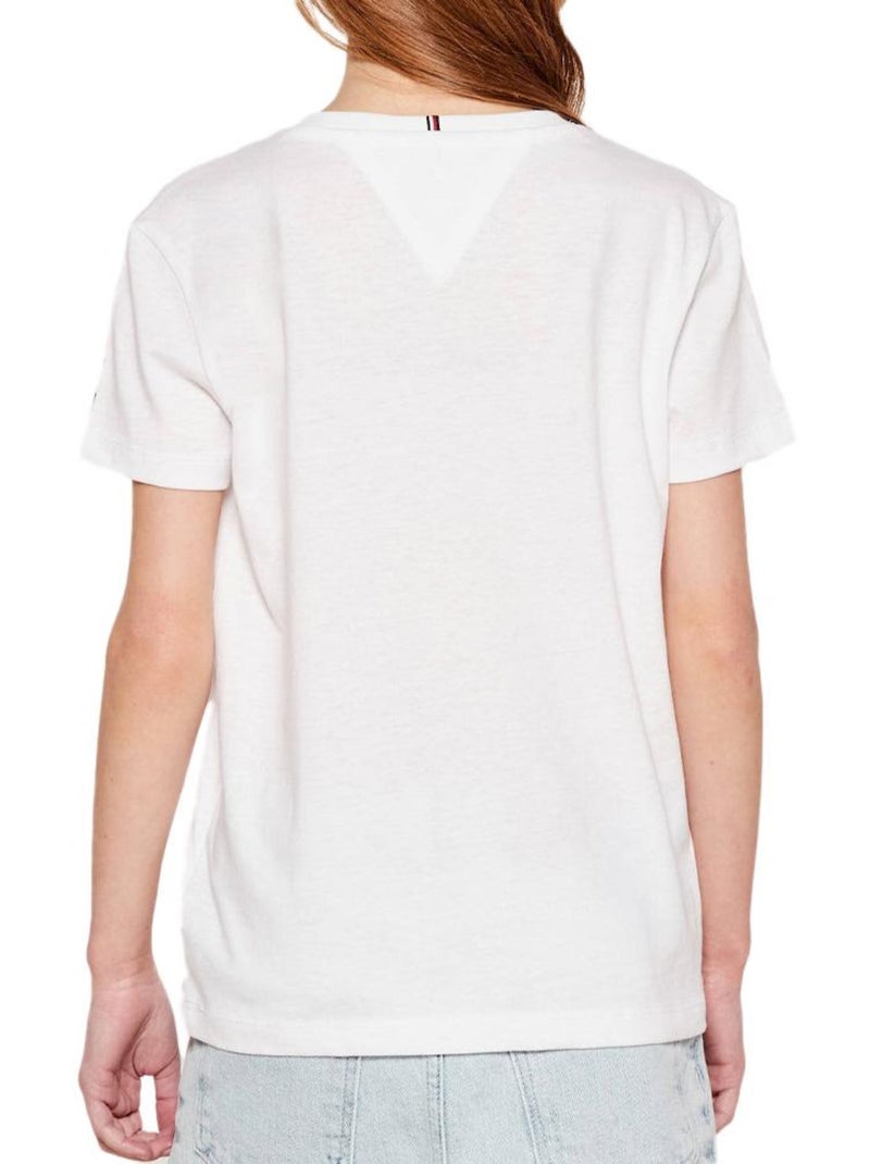 Camiseta niña tommy hilfiger con logo Blanco - Kiabi
