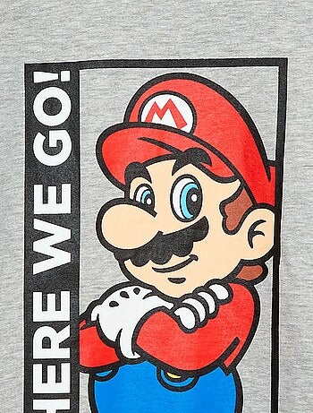 Camiseta 'Nintendo' 'Mario' de algodón liso