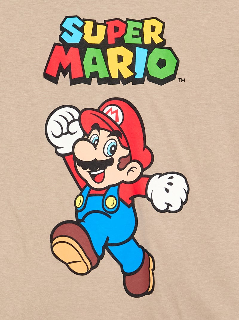 Camiseta 'Nintendo' 'Mario' manga larga Gris - Kiabi