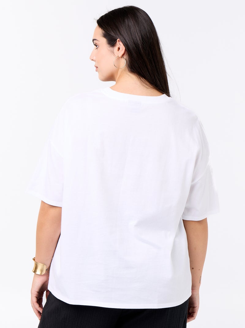 Camiseta 'Nirvana' de manga corta Blanco - Kiabi
