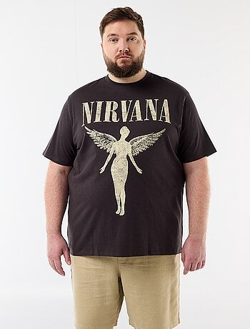 Camiseta 'Nirvana' de manga corta estampada por delante y por detrás