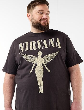 Camiseta 'Nirvana' de manga corta estampada por delante y por detrás