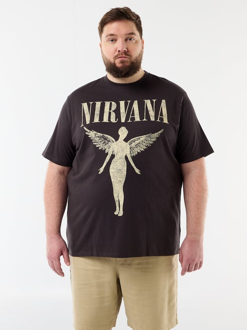 Camiseta 'Nirvana' de manga corta estampada por delante y por detrás - Kiabi