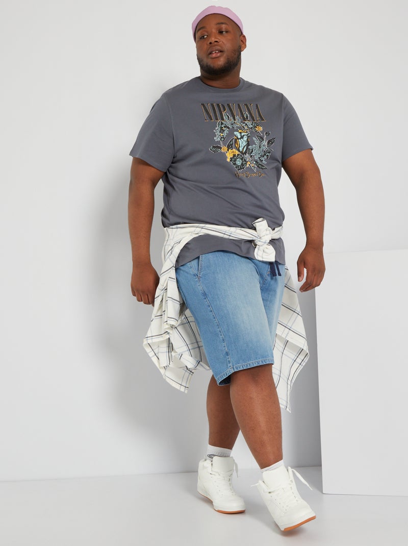 Camiseta 'Nirvana' de punto GRIS - Kiabi