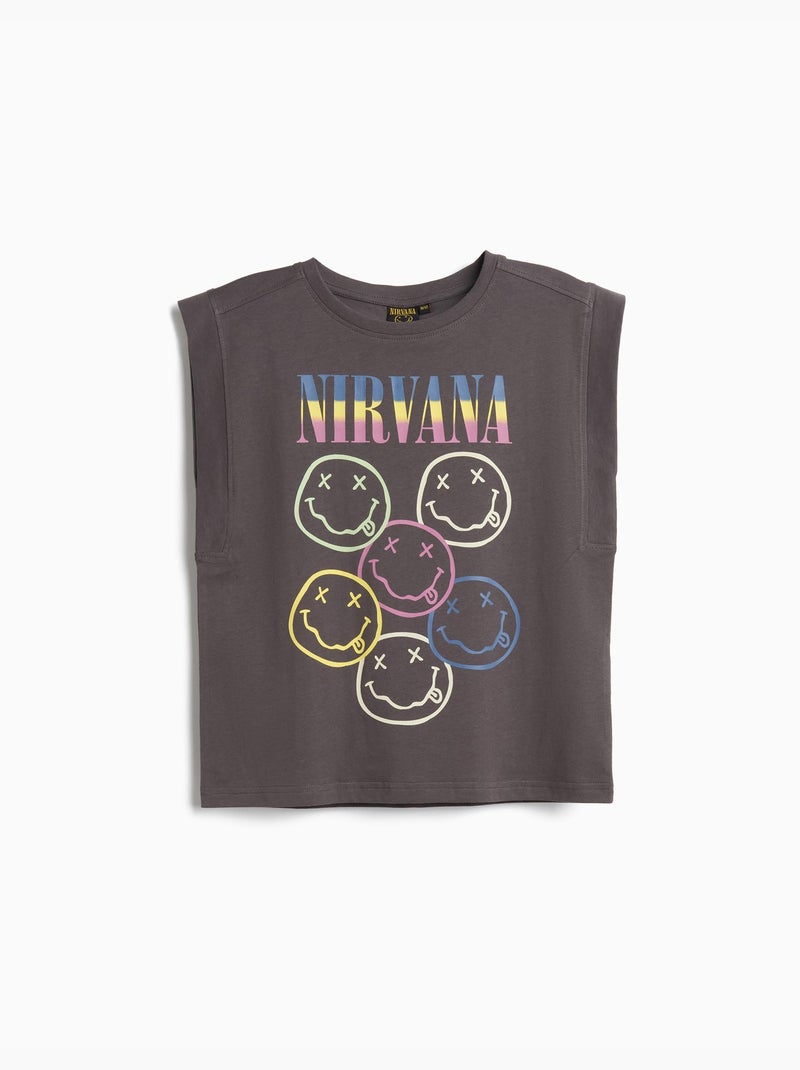 Camiseta Nirvana, MO Fashion Gris - Kiabi