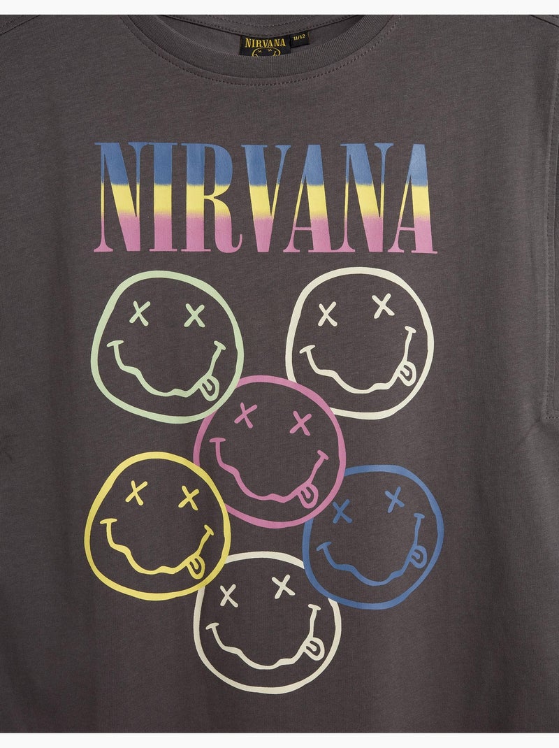 Camiseta Nirvana, MO Fashion Gris - Kiabi