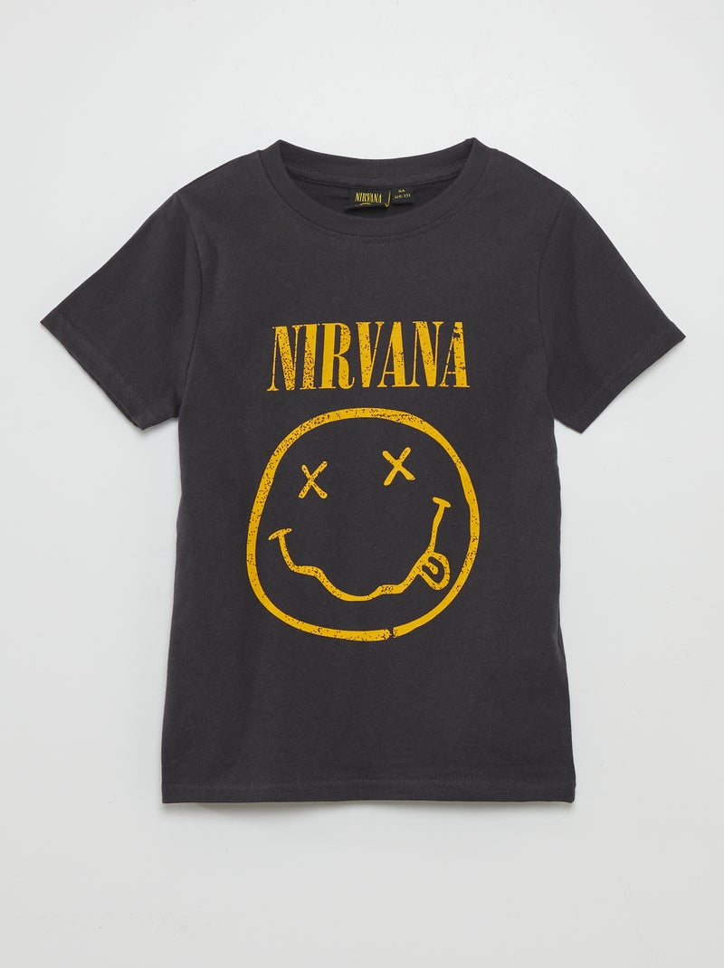Camiseta 'Nirvana' NEGRO - Kiabi