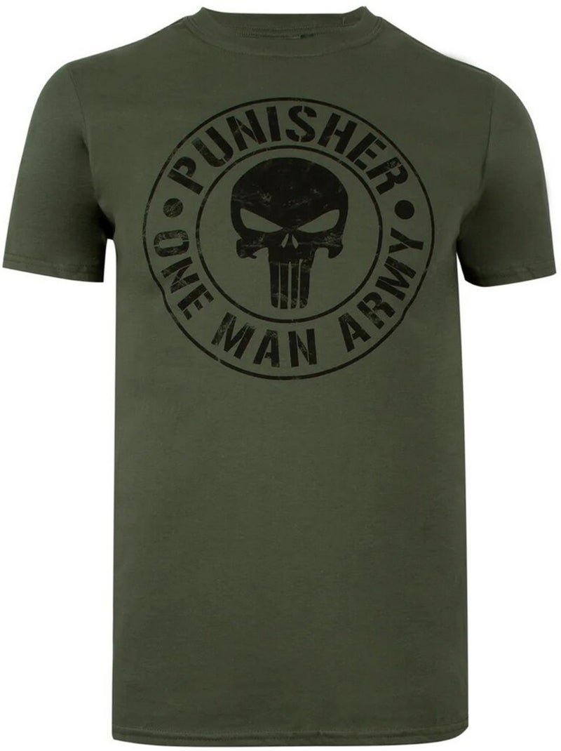 Camiseta one man army para hombre - el castigador Verde caqui - Kiabi
