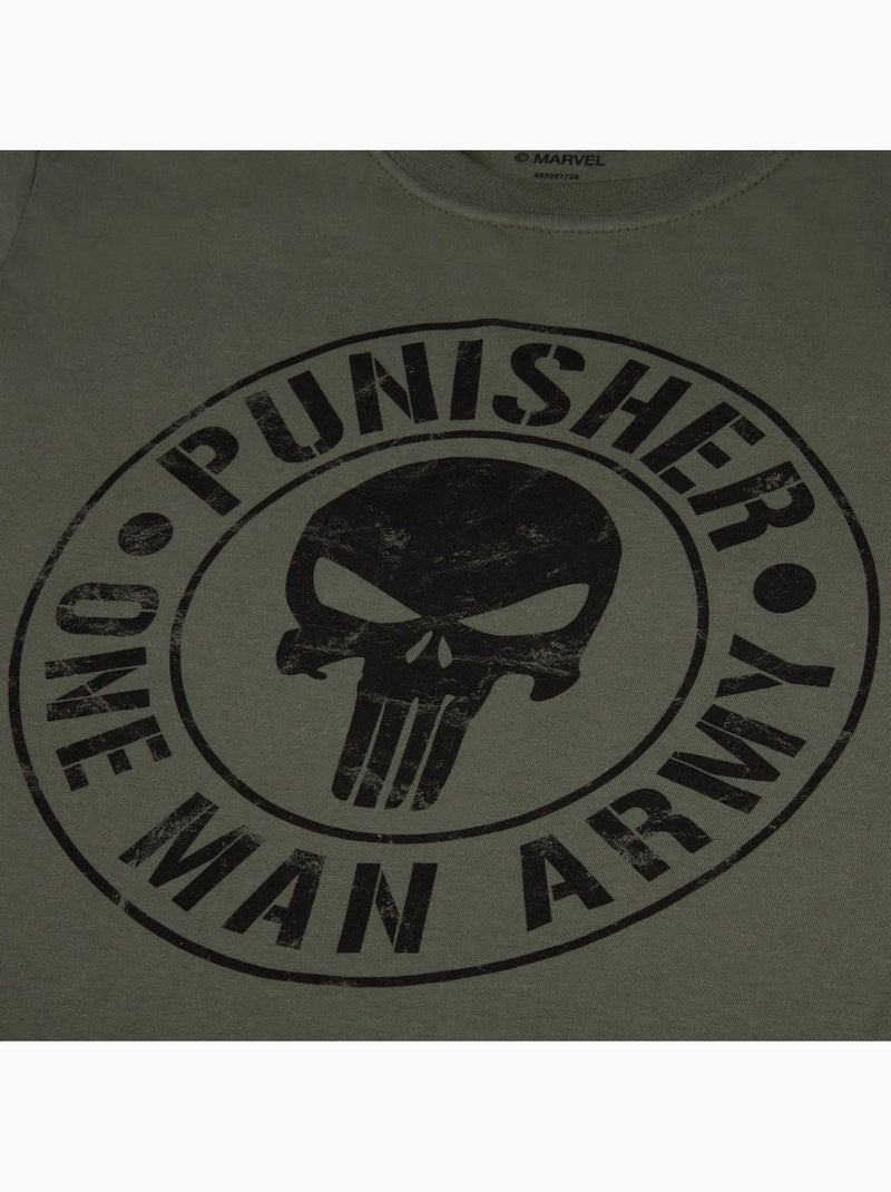Camiseta one man army para hombre - el castigador Verde caqui - Kiabi