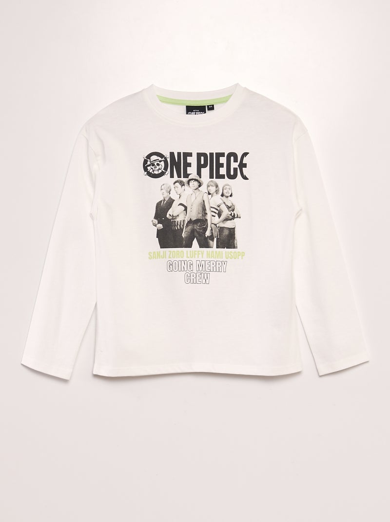 Camiseta 'One Piece' con cuello redondo BLANCO - Kiabi