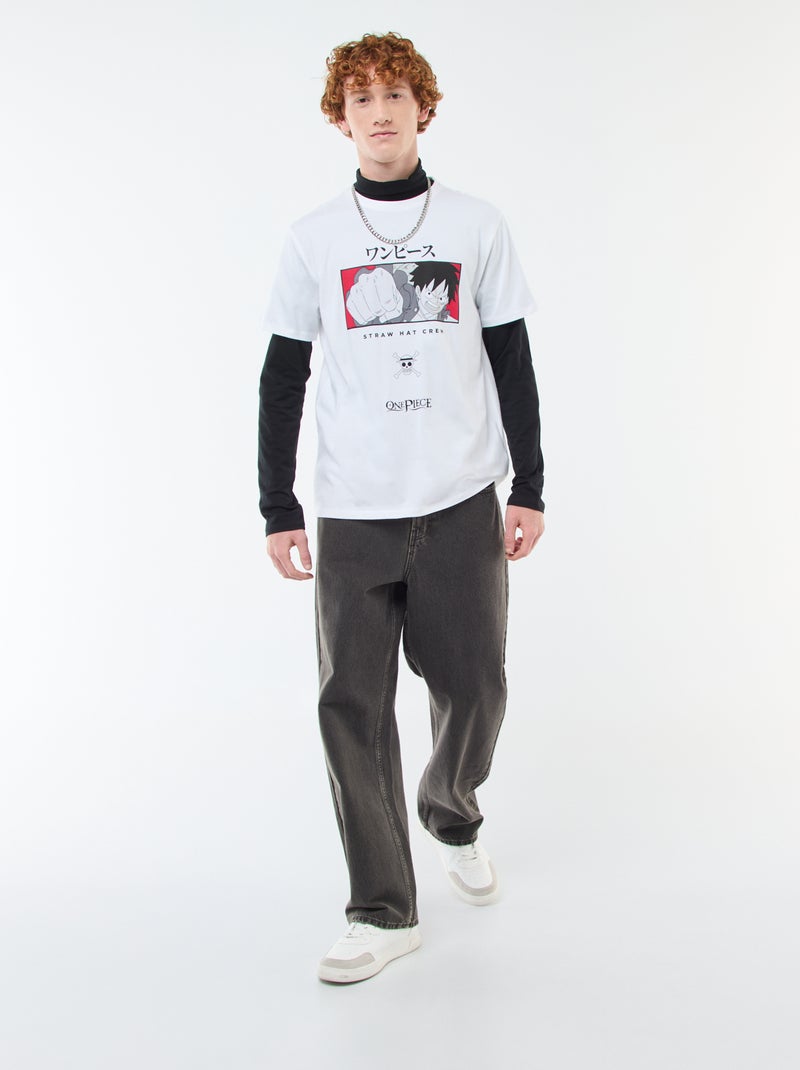 Camiseta 'One Piece' de algodón Blanco - Kiabi