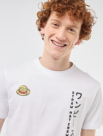 Camiseta 'One Piece' de algodón liso