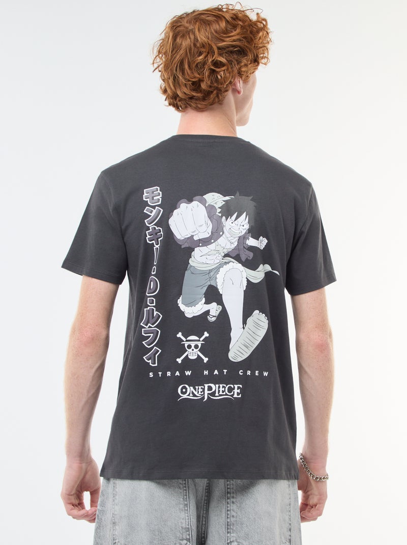 Camiseta 'One Piece' de algodón Negro - Kiabi