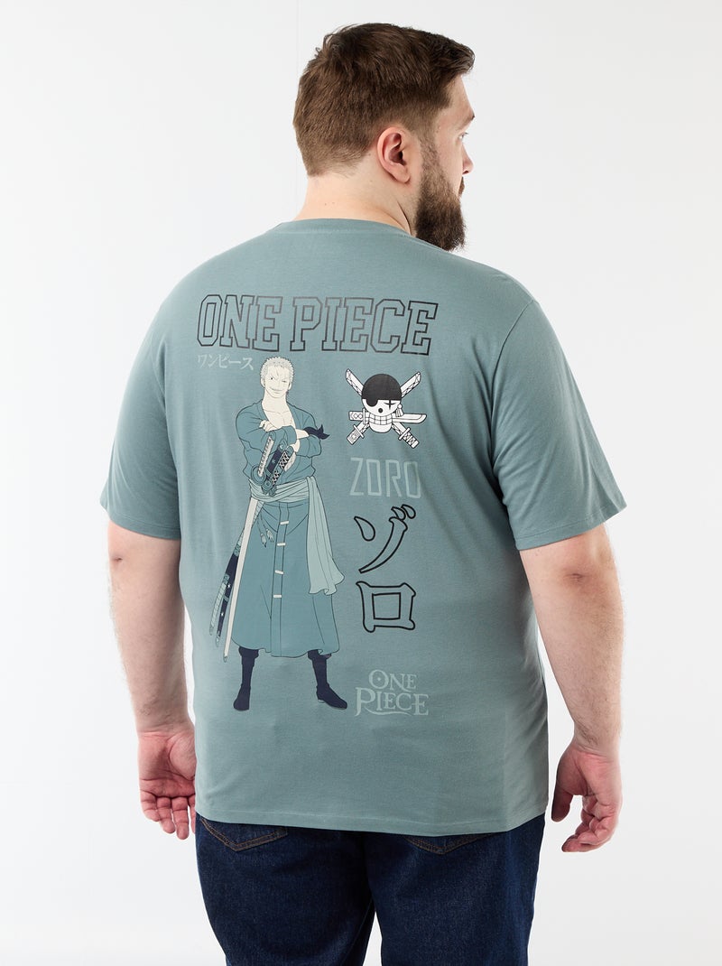 Camiseta 'One Piece' de manga corta Azul - Kiabi